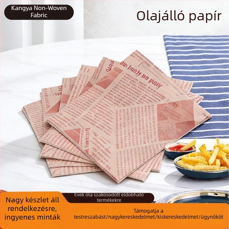 Olajálló papír sült nasikhoz és kenyérhez — élelmiszer-minőségű, többméretű olajálló alátét