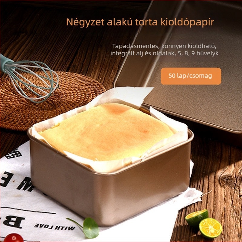 Nem tapadó sütőpapír tortaformákhoz, négyzetes és kerek formákhoz, 6/8/9 hüvelyk, élelmiszer-minőségű, otthoni használatra