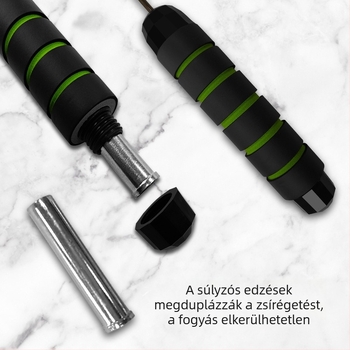 Súlyozott ugrókötél gyerekeknek, PVC fogantyúval, acél huzallal, 2,8 m hosszú