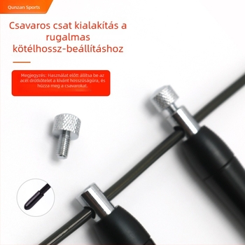 Alumínium fogantyús acélhuzalos ugrókötél 360° csapágyas forgással a gyors edzéshez