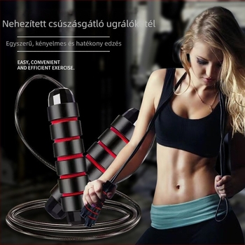 2,8 m hosszú súlyozott ugrókötél acéldrót-maggal a fitneszhez