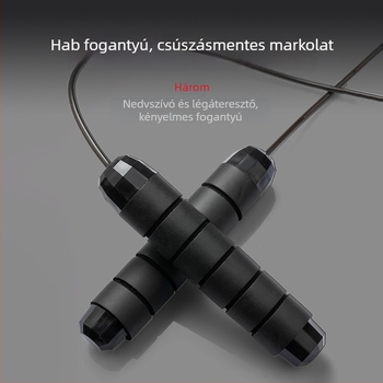 2,8 m hosszú súlyozott ugrókötél acéldrót-maggal a fitneszhez