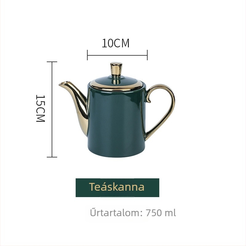 Kerámia kávéscsésze, európai stílusú, 6 részes háztartási készlet, modern minimalist tea-készlet délutáni teához virágmintás teáscsészével