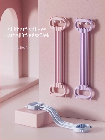 Hatfokozatú állítható feszítő eszköz vállak nyitásához és hátizom-edzéshez – hatszálas jógaellenállás-zsinór otthoni használatra