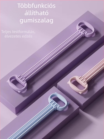 Hatfokozatú állítható feszítő eszköz vállak nyitásához és hátizom-edzéshez – hatszálas jógaellenállás-zsinór otthoni használatra