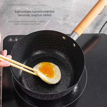 Japán stílusú Maifan-kő bevonatú, tapadásmentes edény háztartási használatra — babaételekhez, edény tészta főzéséhez, tej edény és kis leveses edény indukcióval kompatibilis