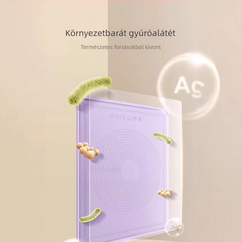Élelmiszer-minőségű szilikon dagasztó mat, megnagyított és vastagított, tapadásmentes, csöpögés elleni, konyhai tészta nyújtó felület