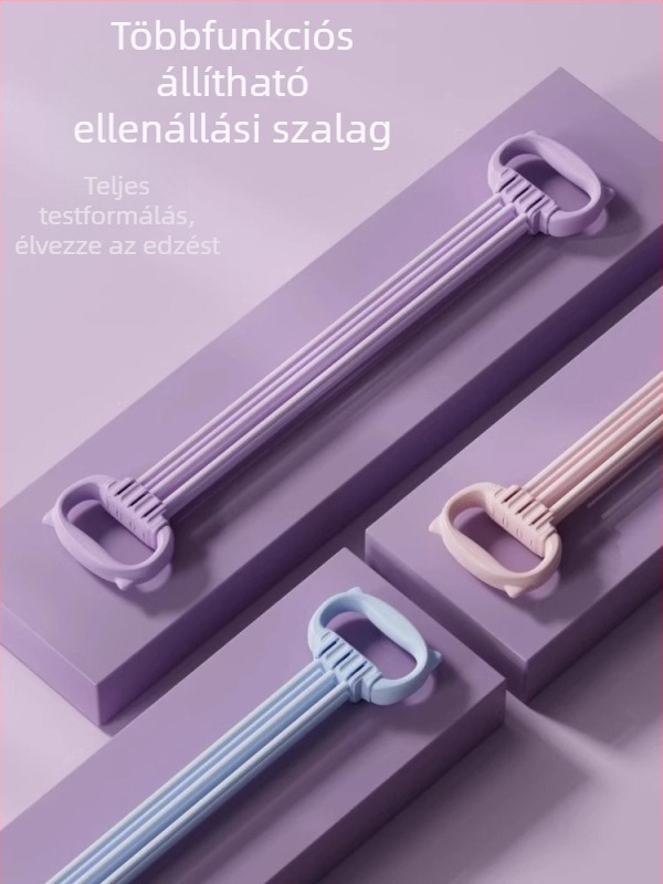 Hatlépcsős, állítható ellenálláserősítő szalag vállnyitáshoz és hátformázáshoz – otthoni jóga, hat szálas rugalmas kötél a hát edzéséhez nyolcas alakban