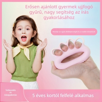 Gyerekeknek szánt ujjfogó gyűrűk az ujjak állóképességének és a csukló kontrolljának növelésére, a gyenge írás javítására tervezve