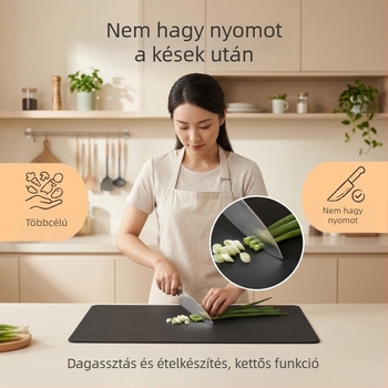 Élelmiszer-minőségű TPU dagasztó alátét, háztartási használatra, 60×40 cm, tapadásmentes és csúszásmentes, konyhai dagasztáshoz