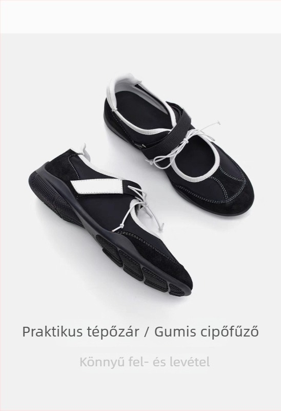 Női magasságot növelő balettcipő valódi bőrből, kényelmes sportcipő, Mary Jane, koreai stílus