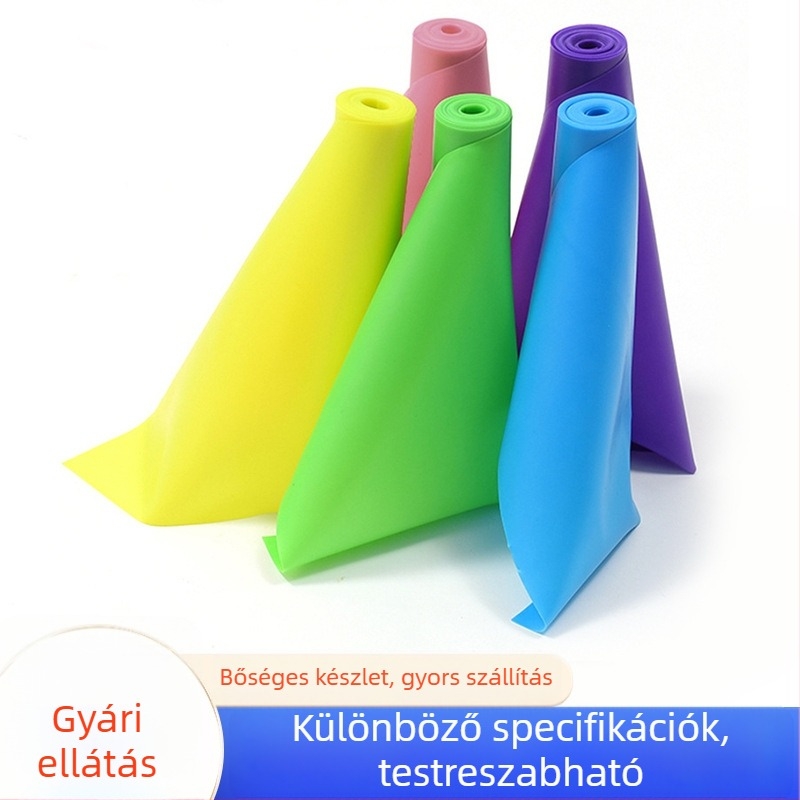 Kibővített 2 m hosszú jóga ellenállás szalag edzéshez és nyújtáshoz, rugalmas fitnesz szalag