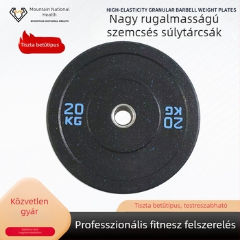 Teljes gumiból készült súlyzó korongok, 5 kg, nagy középső nyílás, magas rugalmasság, otthoni edzéshez