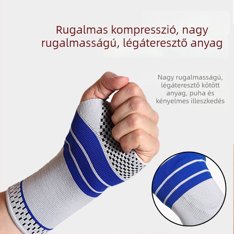 Sportos tenyérvédő szilikon csúszásmentes fogással, kompressziós védelem súlyemeléshez, kosárlabdához és tollaslabdához