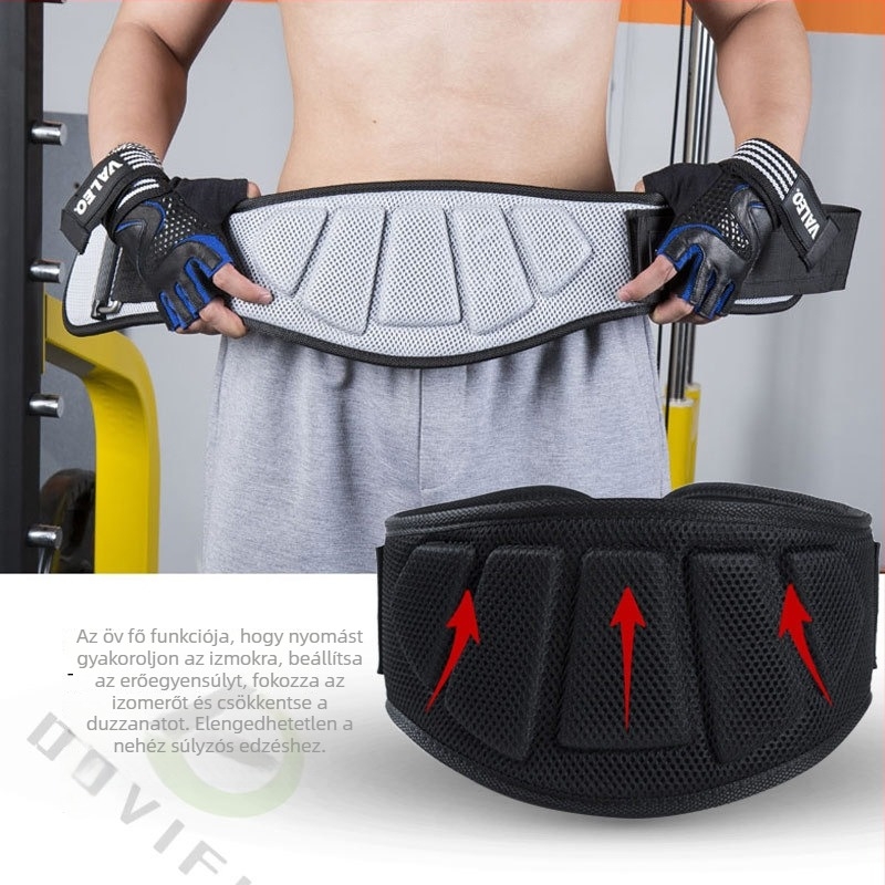 Súlyemelő öv izzadságot fokozó fitnesz öv felnőtteknek, derék- és hasvédő