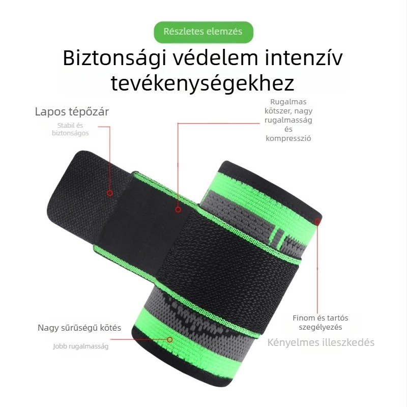 Légáteresztő kötött csuklóvédő kültéri sportokhoz, súlyemeléshez és kosárlabdázáshoz