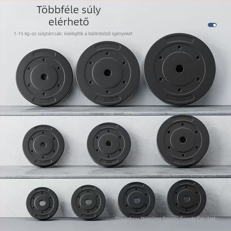 Qianjing gumírozott súlytárcsák dumbbellhez és rúdhoz, univerzális furattal, 1–3 kg, fitness kiegészítő