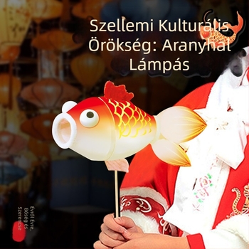 Mr. Toy DIY papírlámpa készlet – hal motívummal, kézzel készített, hordozható lámpás a tavaszi fesztiválhoz
