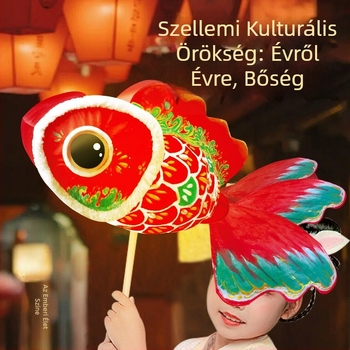 Mr. Toy DIY papírlámpa készlet – hal motívummal, kézzel készített, hordozható lámpás a tavaszi fesztiválhoz