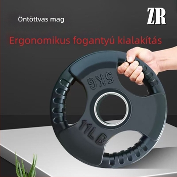 Gumírozott bevonat öntöttvas súlytárcsa a rúdhoz, 2,5 kg, 5 cm-es lyukkal
