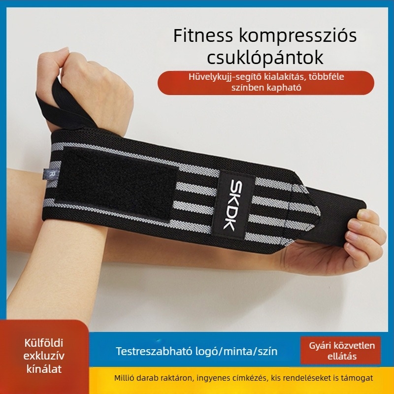 Csuklóbandázs edzéshez – támogatás a csuklónak, csúszásmentes és kopásálló védő, uniszex