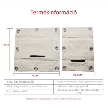 Falra szerelhető boksz célpont Wing Chunhoz – vászon, négyszögletes forma, 0,2 kg