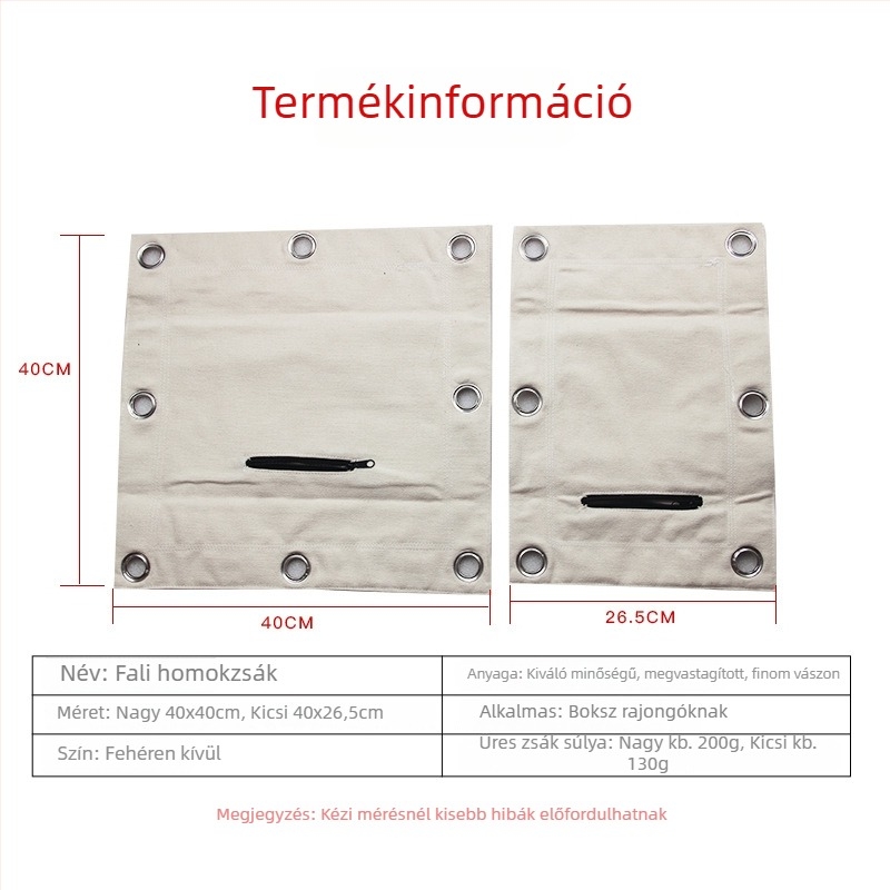 Falra szerelhető boksz célpont Wing Chunhoz – vászon, négyszögletes forma, 0,2 kg