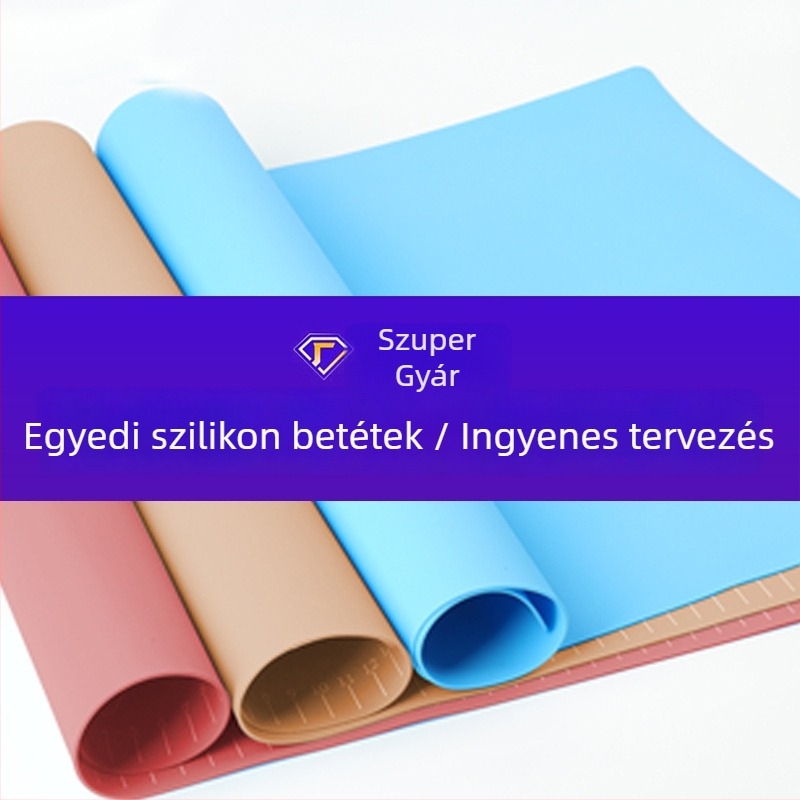 Extra nagy szilikon nyújtó matrac tészta nyújtásához – vastag, sütéshez ideális