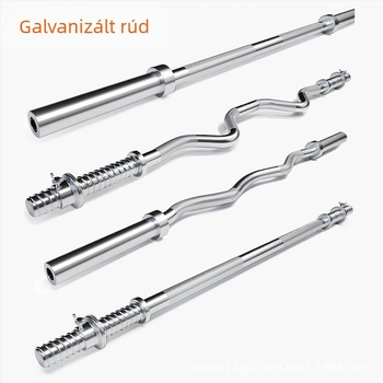 Bár és curl rúd, egyenes 1,2 m, 15 kg, öntöttvas, edzőterembe és otthoni edzéshez