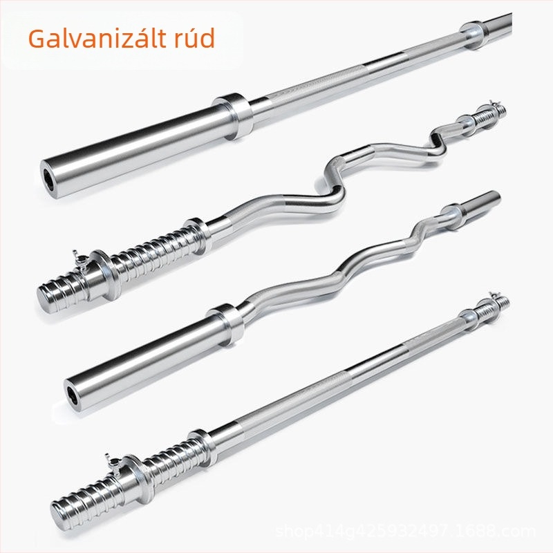 Bár és curl rúd, egyenes 1,2 m, 15 kg, öntöttvas, edzőterembe és otthoni edzéshez