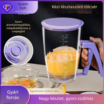 Kézi tésztaadagoló tölcsér süteményekhez, gofrikhoz és takoyakihoz