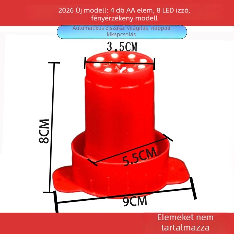 2026-os piros LED lámpa távirányítóval kültéri erkélyre