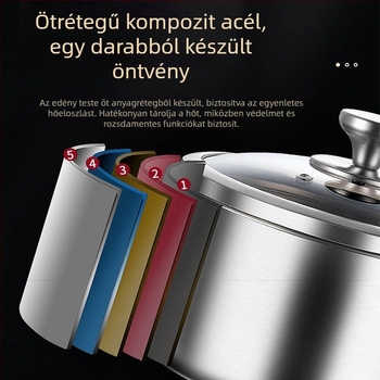 Vastag falú rozsdamentes acél tejfazék babáknak, multifunkciós gőzölő és főző edény, kompakt otthoni használatra