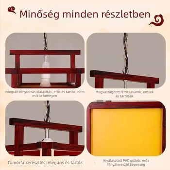 Kínai stílusú, antik utánzatú tömörfa lámpás, retro palota lámpa folyosókhoz és szállodákhoz, kézzel készített fa világítótest
