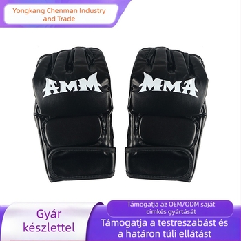 Boxkesztyűk sanda és Muay Thai-hoz – felnőtteknek, félujjas edzés MMA/UFC, férfiak és nők számára