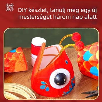 Kínai hagyományos papírlámpa DIY anyagkészlet — kézzel készített ponty lámpa gyermekeknek