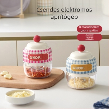 Elektromos mini fokhagyma nyomó és daráló – otthoni használatra, babák számára készült étel-előkészítő, fokhagyma daráló és keverő
