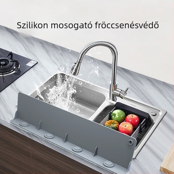 Szilikonból készült mosogatóvédő zöldségek mosásához, szívókoronggal
