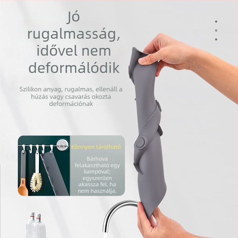Szilikonból készült mosogatóvédő zöldségek mosásához, szívókoronggal