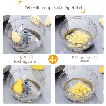 Otthoni mini fokhagyma prés és daráló, kézi fokhagyma- és gyömbér aprító, kis fokhagyma-chopper
