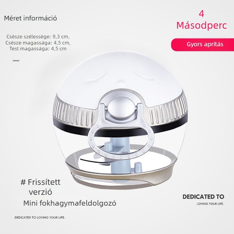 Otthoni mini fokhagyma prés és daráló, kézi fokhagyma- és gyömbér aprító, kis fokhagyma-chopper