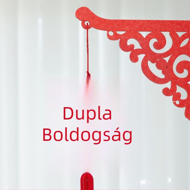 3D-s Boldogság jelű lámpa nemszőtt anyagból esküvői és új otthoni dekorációhoz
