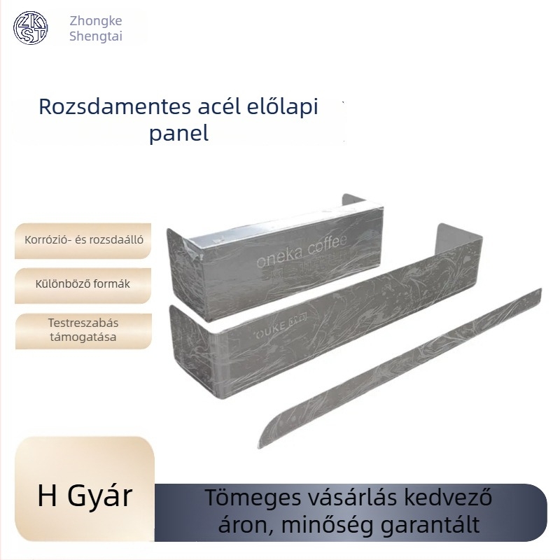 Testreszabott rozsdamentes acél előpult panel tej-tea boltok, kávézók és gyorséttermek számára – többfunkciós, kiváló minőségű bárpult panel