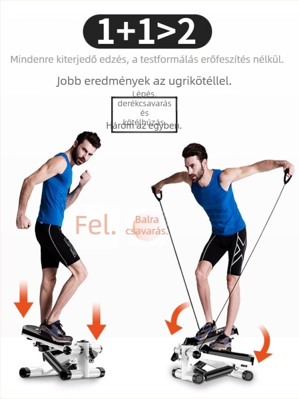 Háztartási mini stepper, lépcsőmászó fitnesz berendezés, elliptikus gép, futás, többfunkciós pedálos gép