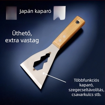 Többfunkciós rozsdamentes acél kaparó- és glettvas csempék tisztításához