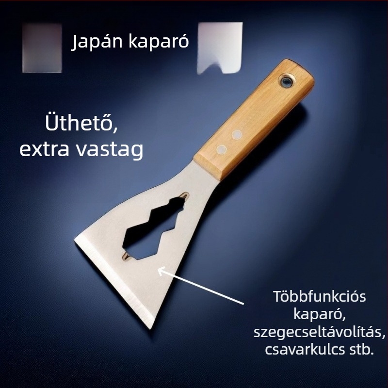 Többfunkciós rozsdamentes acél kaparó- és glettvas csempék tisztításához