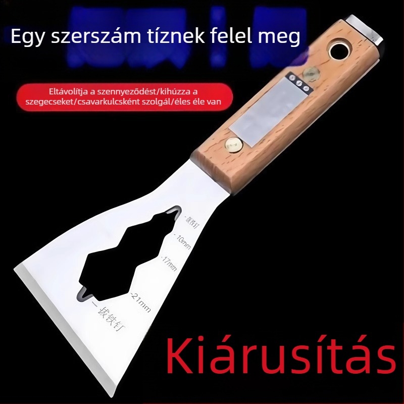 Többfunkciós rozsdamentes acél kaparó- és glettvas csempék tisztításához
