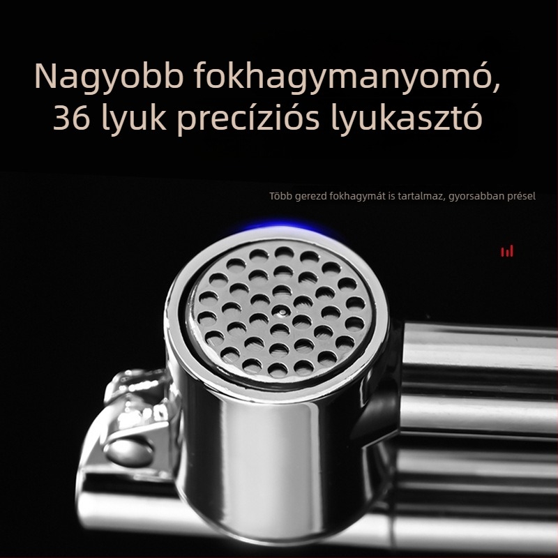 Rozsdamentes acél fokhagymaprés – kézi fokhagymaprés, többfunkciós konyhai eszköz