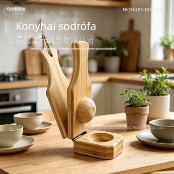 Fából készült banánprés, összecsukható, falra szerelhető, burgonyaőrlő, otthoni konyha, tömör fa