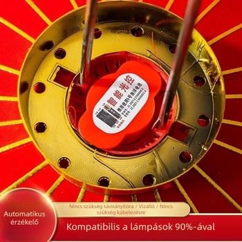 2026-os új vörös LED lámpás, akkumulátoros üzemmóddal, kültéri dekorációhoz, vízálló